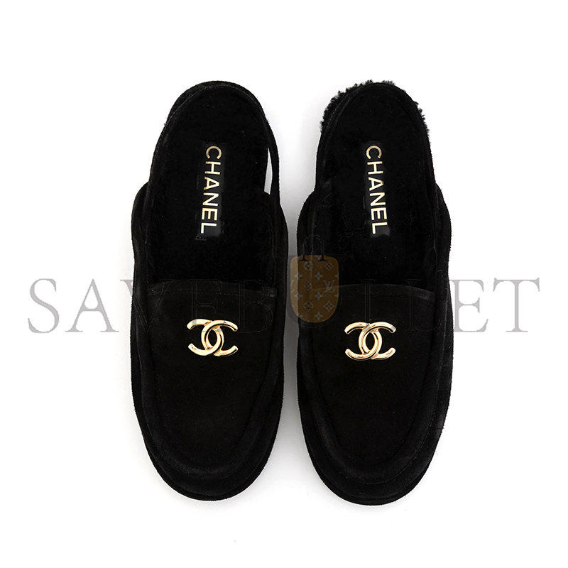 Ch**el suede plush mules g46601